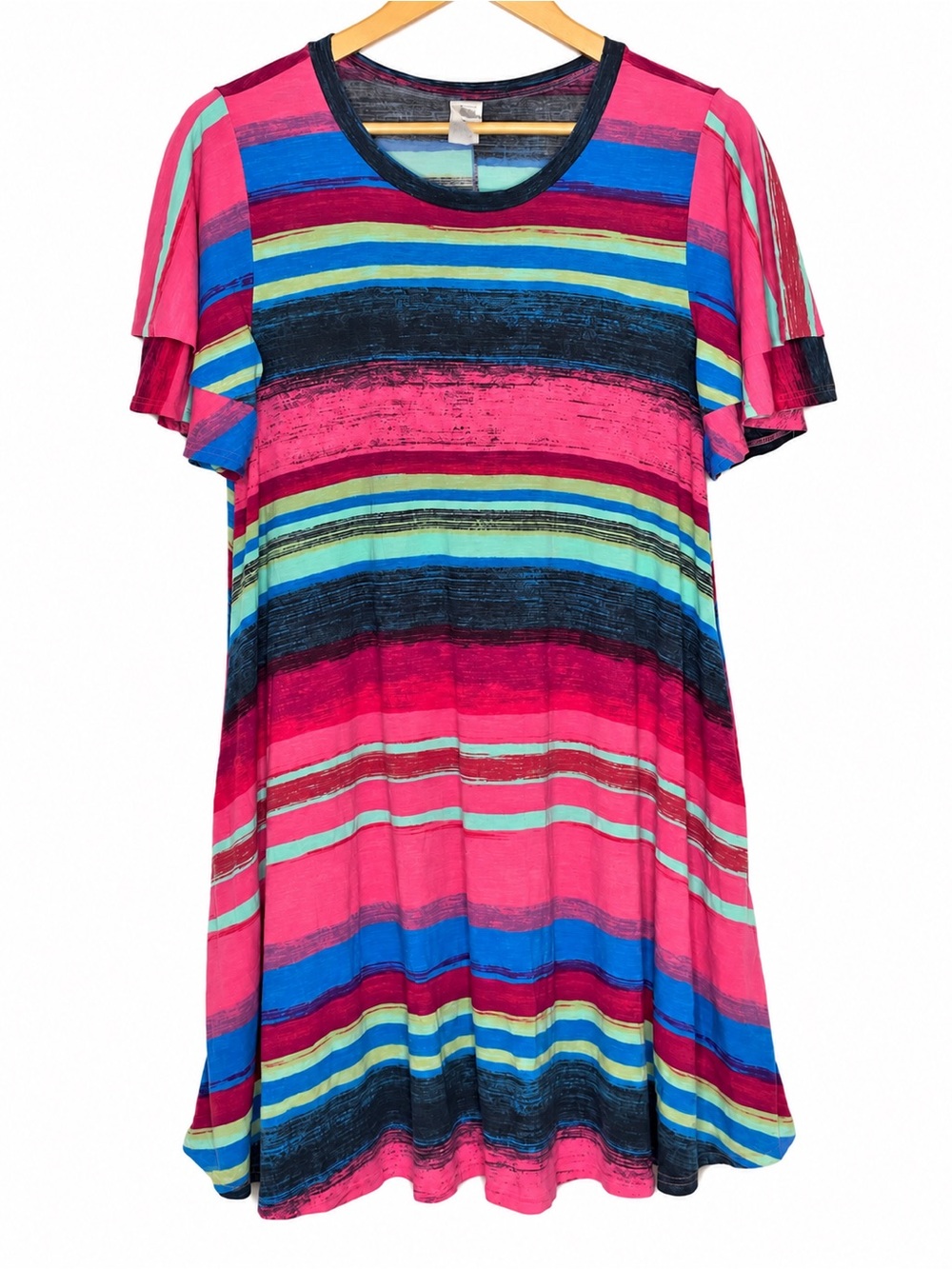 Multicolored, Soft, Flowy Dress w/ Pockets | Boho, Cottagecore, Made in the USA